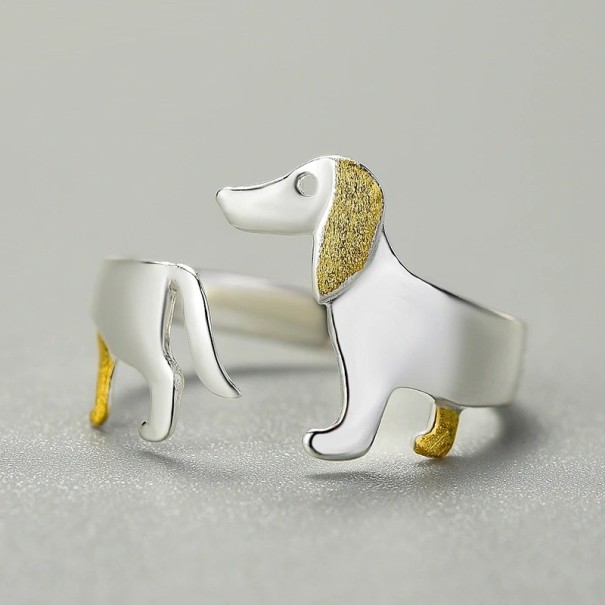 Bague femme chien 1