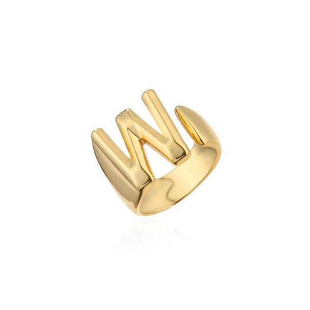 Bague pour femme avec lettre de l'alphabet D2399 W