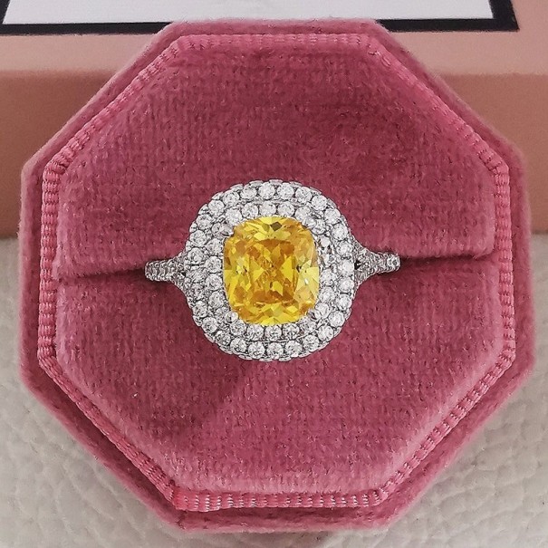 Bague pour femme D1016 jaune 7