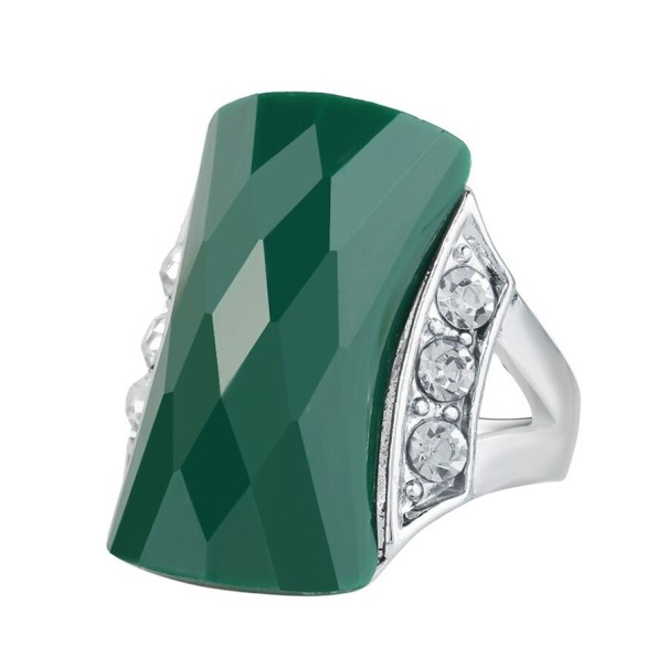 Bague pour femme D2726 vert foncé 10