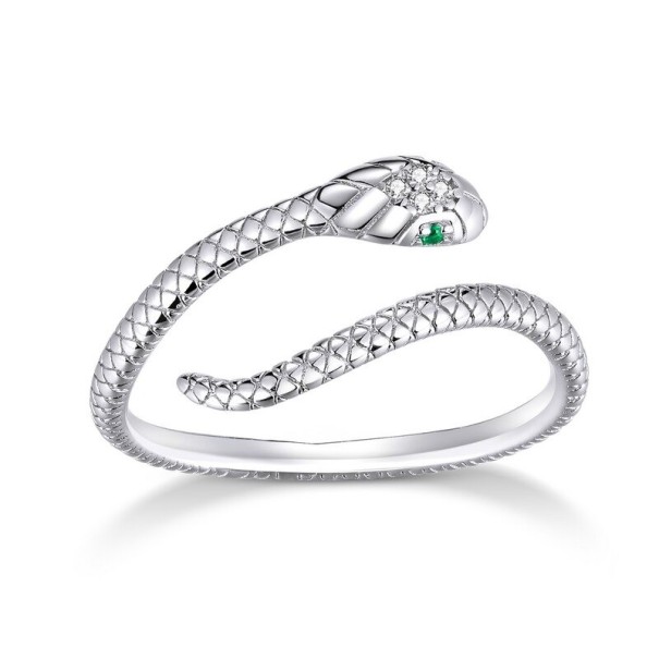 Bague serpent pour femme argenté