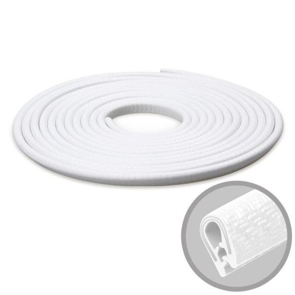 Baguette de protection pour porte de voiture blanc 5 m