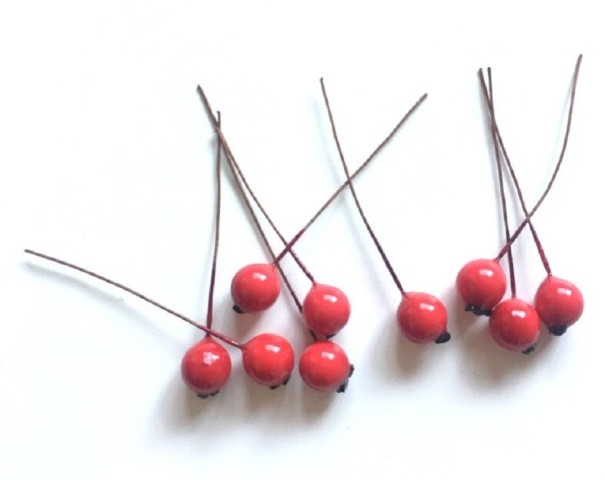 Baies décoratives artificielles 10 pcs C596 10 mm