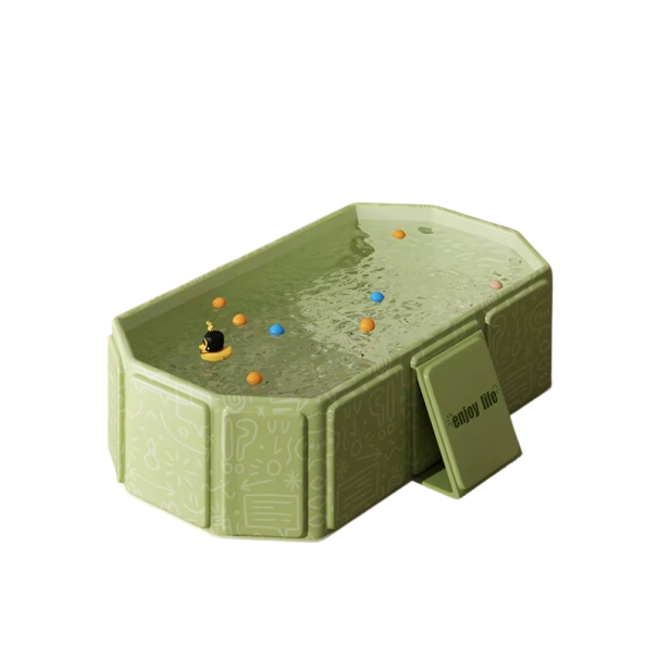 Baignoire pliable portable Baignoire de voyage légère pour adultes et enfants Baignoire facile à transporter et à ranger pour un usage domestique ou en vacances vert