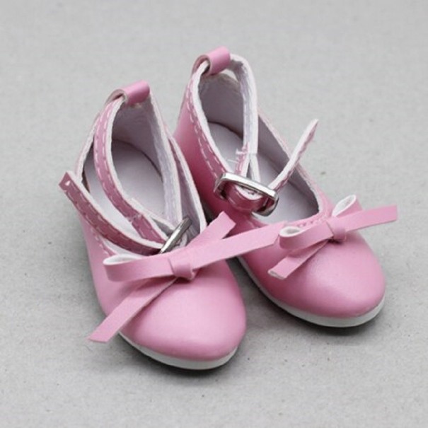 Bailarinas con lazo para muñeca A141 rosa