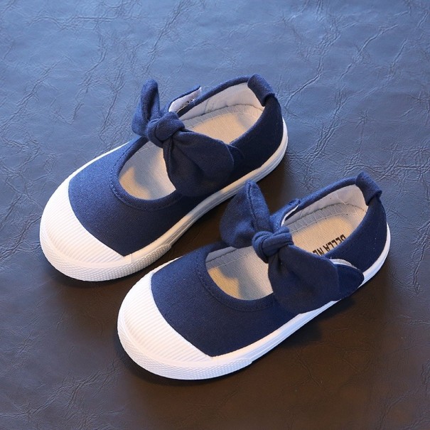 Bailarinas de lona para niñas azul oscuro 26 Bailarinas de lona para niñas azul oscuro 26