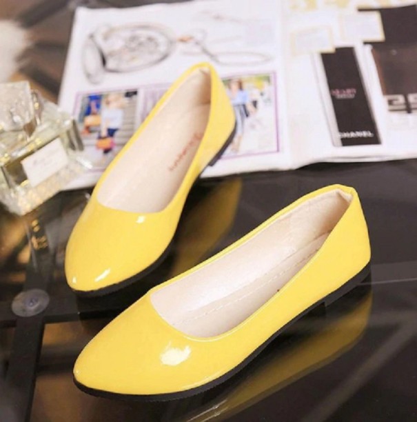 Bailarinas elegantes para mujer J3112 amarillo 38