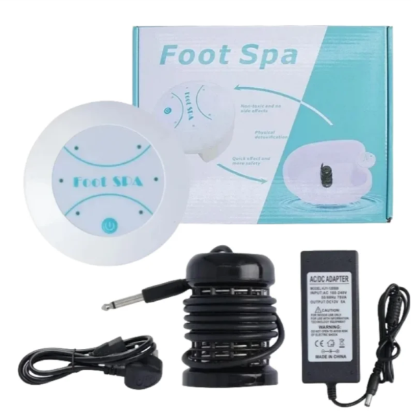 Bain ionique détoxifiant pour les pieds 9,4 x 6,9 cm Appareil électrique avec adaptateur secteur Dispositif de bien-être relaxant pour un usage 1