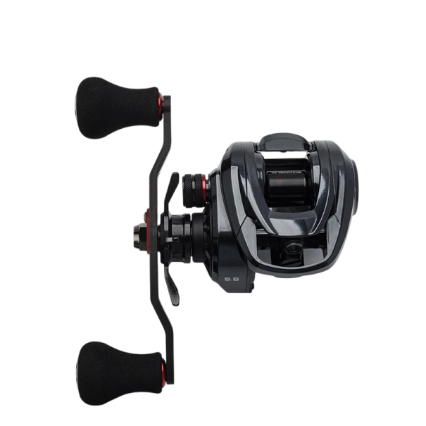 Baitcastingový rybářský naviják pro pravou ruku s 10+1 ložisky Převod 5,6:1 Brzdná síla 4,5 kg Zvuková signalizace záběru na přívlač černá
