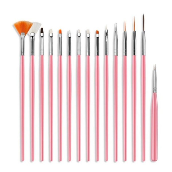 Bakkwasten voor decoratie, 15 stuks roze