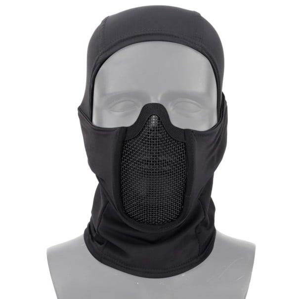 Balaclava de proteção com grelha preto