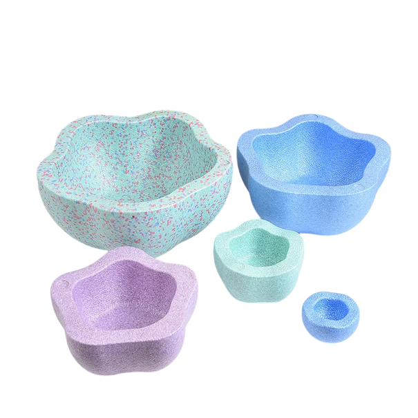 Balance-Stein-Set aus EPP-Schaum für Kinder, sensorisches und motorisches Spielzeug, Gleichgewichtstrainingshilfe, Koordinationsspiel für Outdoor-Sportarten blau