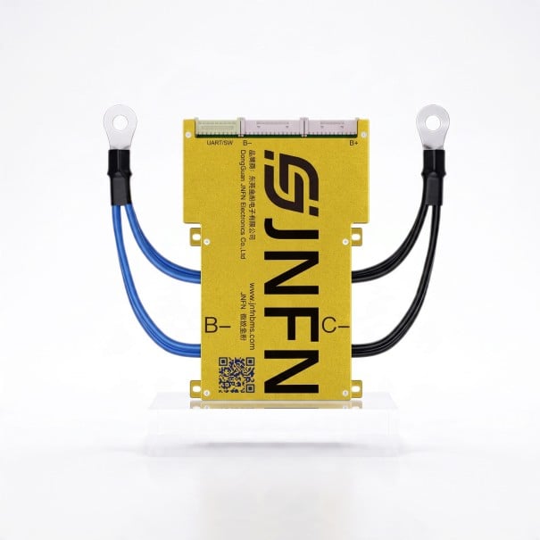 Balanziertes BMS-Board JNFN S Bluetooth 17S bis 24S 130 A Spitze 325 A Für Li-ion LiFePO4 LTO und Na-ion Gelb Für E-Bikes und E-Scooter 1