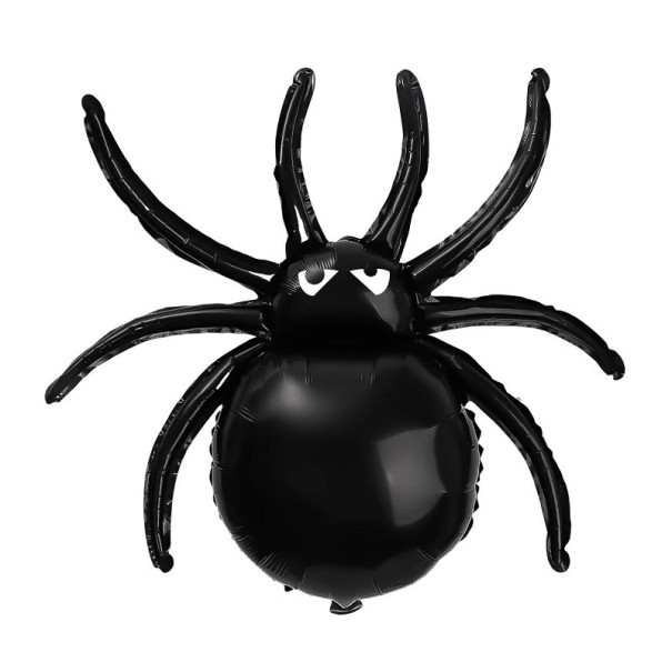 Balão de alumínio em forma de grande aranha preta Decoração para festa de Halloween Balão insuflável de aranha com pernas longas Decoração de Halloween 78 x 82 cm 1
