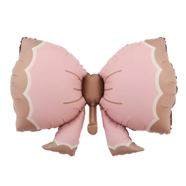 Balão de Folha 91 x 60 cm em Forma de Laço Balão Decorativo Inflável para Festas de Aniversário Casamentos Festas e Decoração Festiva rosa