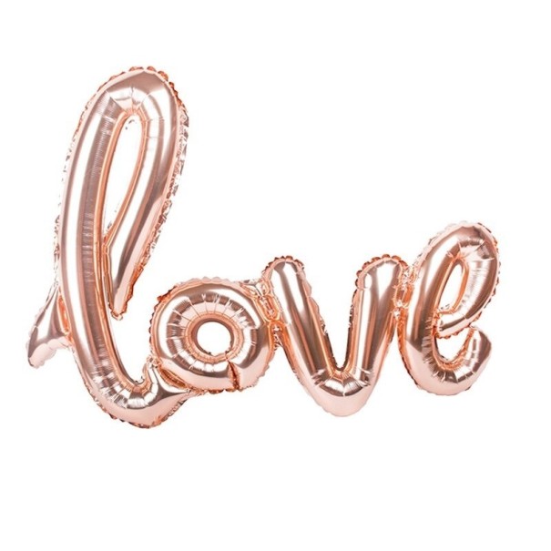 Balão de folha com a inscrição love 1