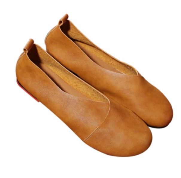 Balerinas de couro para senhora Grace J2374 castanho 39