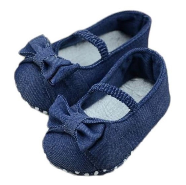 Balerini din denim pentru fete 6-12 luni