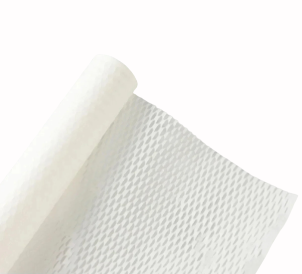 Balicí papír 30 cm × 3 m s pružnou strukturou ve stylu včelí plástve papírový ochranný obal na balení dárků a křehkých předmětů bílá