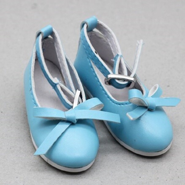 Ballerina&#39;s met strik voor een pop A141 blauw