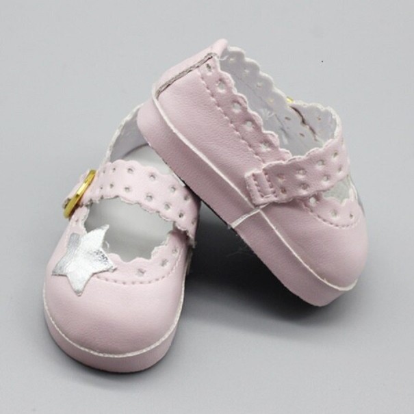 Ballerina&#39;s voor een pop met een ster roze