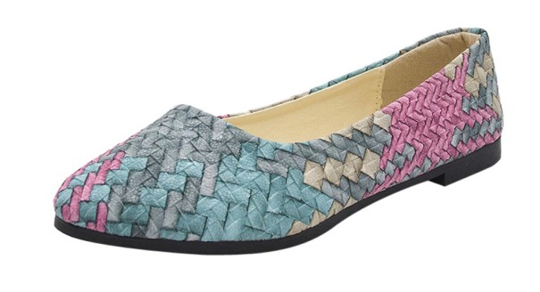 Ballerine colorate da donna verde chiaro 36