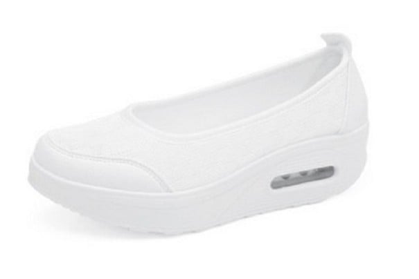 Ballerines à plateforme pour femmes blanc 40