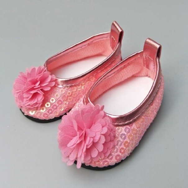 Ballet Shoes with Decoration for Doll pink