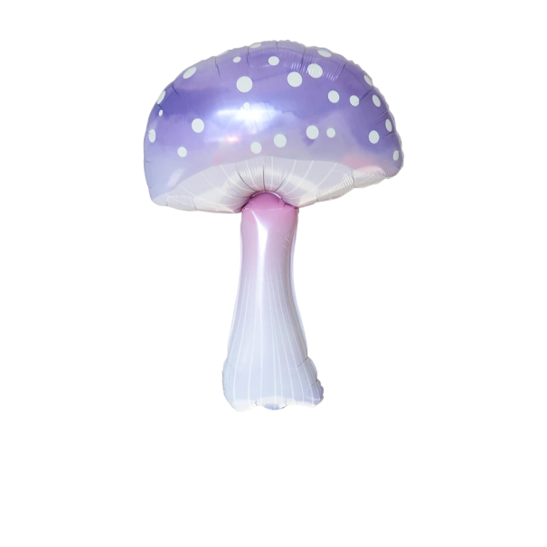 Ballon en aluminium champignon 48 × 70 cm Grand ballon décoratif en forme de champignon Décoration de fête pour anniversaires célébrations décoration pour enfants violet