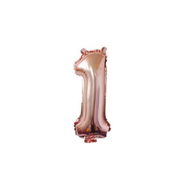 Ballon en aluminium chiffre bronze L 1