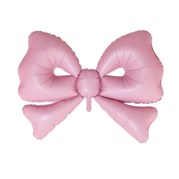 Ballon en forme de nœud 83 x 105 cm Ballon en foil rose décoration de fête pour anniversaire décoration de chambre pour fête de fille 1