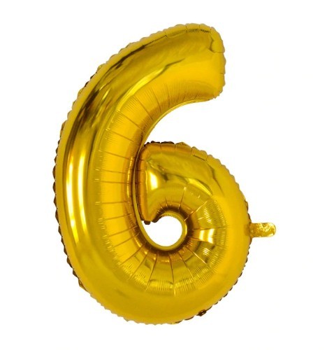 Ballons Chiffre J1023 doré 6