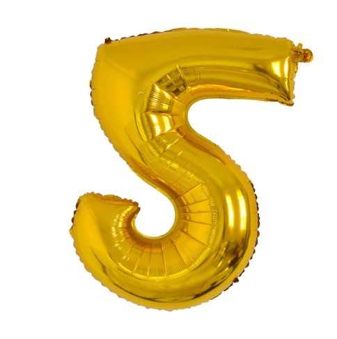 Ballons Ziffer J1023 golden 5