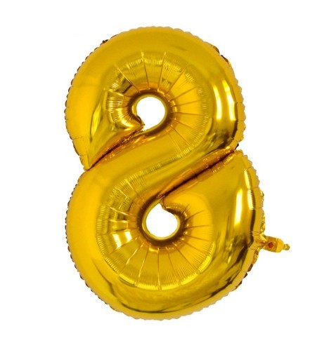 Ballons Ziffer J1023 golden 8