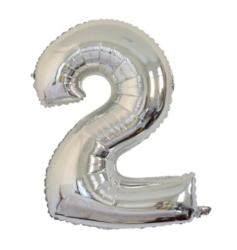 Ballons Ziffer J1023 silbern 2