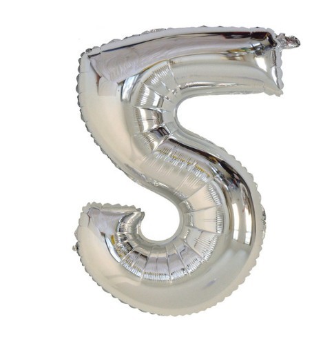 Ballons Ziffer J1023 silbern 5