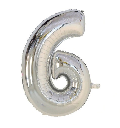 Ballons Ziffer J1023 silbern 6