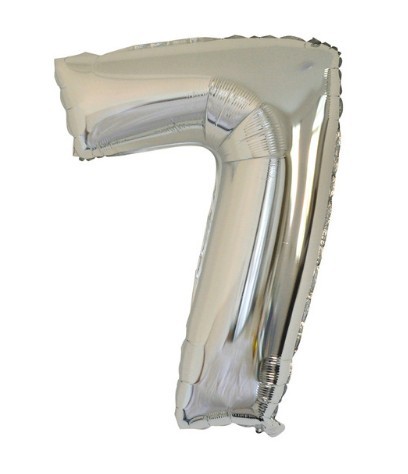 Ballons Ziffer J1023 silbern 7