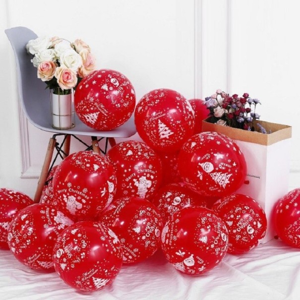 Baloane de Craciun 30 buc roșu