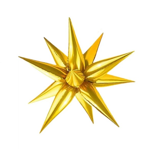 Baloane din folie cu stea Decoratiuni de Craciun Decoratiuni pentru petreceri Baloane colorate in forma de stea Stea gonflabila 3D Steaua decorativa din folie 56cm 12buc aur