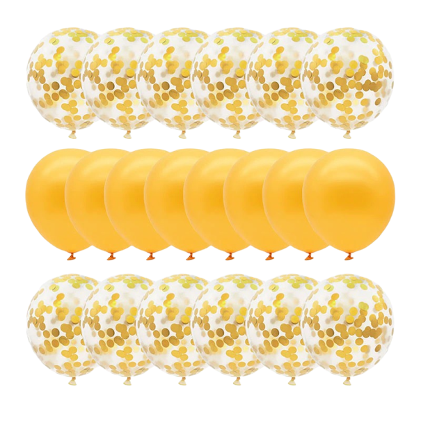 Baloane pentru ziua de nastere 20 buc galben