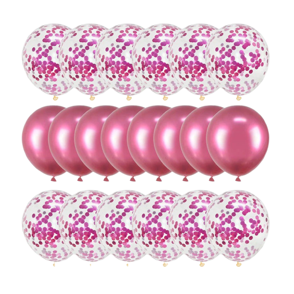 Balões de Aniversário 20 pcs rosa escuro