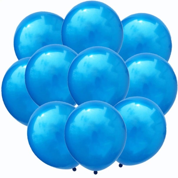 Balões de aniversário de látex 10 pcs azul