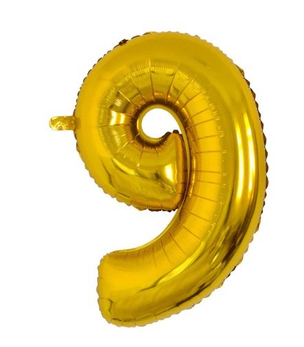 Balões Números J1023 dourado 9