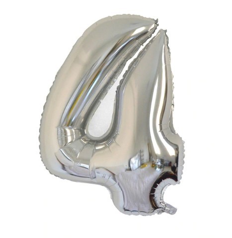 Balões Números J1023 prateado 4