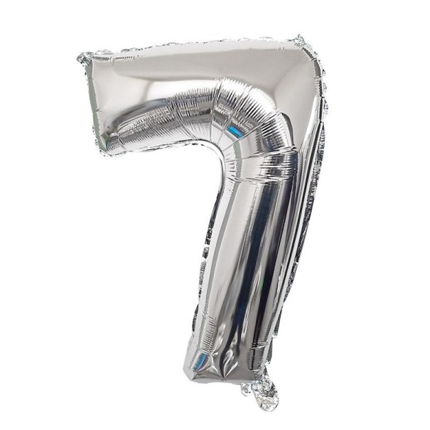 Balon argintiu ziua de nastere cu un numar de 100 cm 7