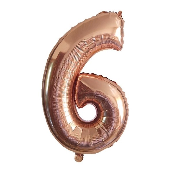 Balon cu numere de aur roz ziua de nastere 40 cm 6