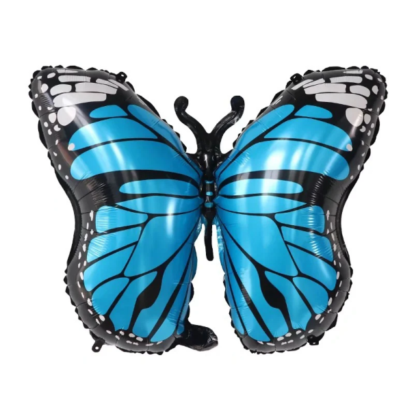 Balon de folie 70 x 53 cm în formă de fluture Decorațiune pentru petreceri și sărbători Balon gonflabil din folie rezistentă pentru umplere albastru
