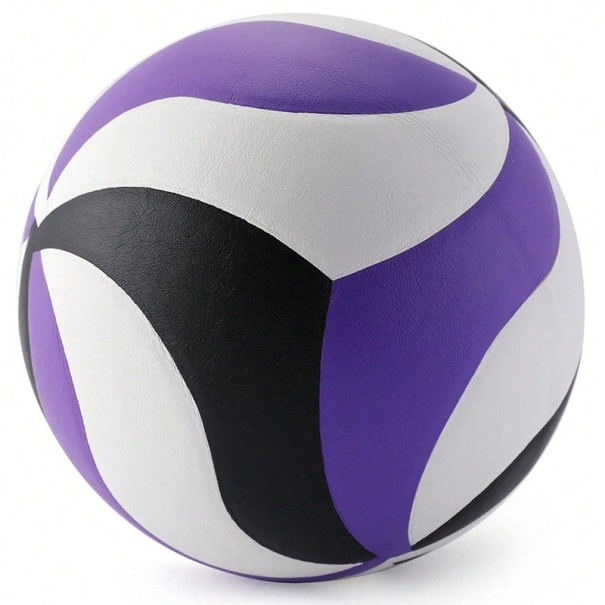 Balón de voleibol de tamaño estándar 5 fabricado en material PU. Balón de entrenamiento y recreo con una superficie agradable para jugar en interiores y exteriores. morado