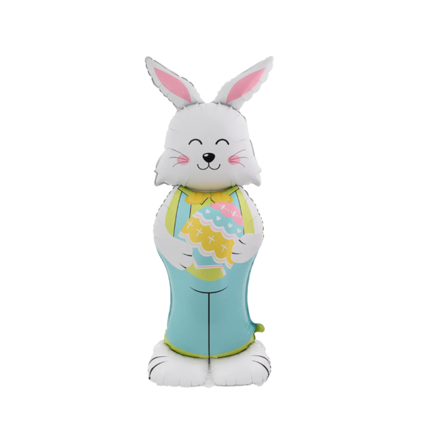 Balon din folie în formă de iepure 55 x 150 cm Decorare mare pentru petreceri Decorare pentru aniversări și nunți Accesoriu de petrecere umflat albastru